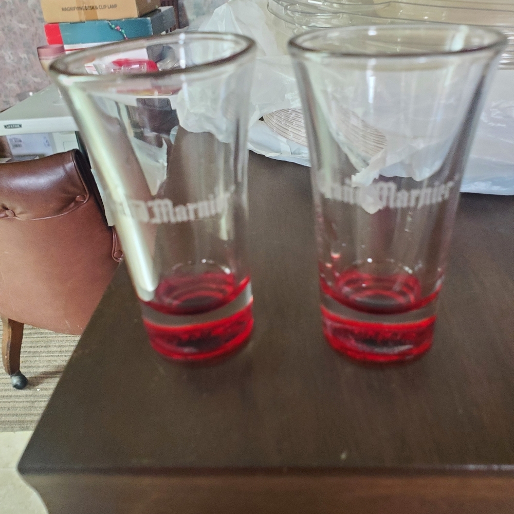 Set of 2 Grand Mariner shot glasses